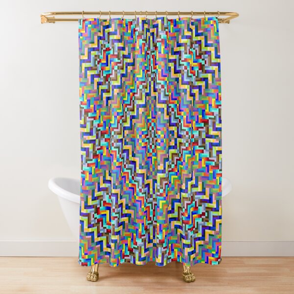 Psychedelic Hypnotic Visual Illusion Shower Curtain
