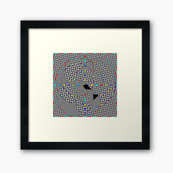 Psychedelic Hypnotic Visual Illusion Framed Art Print