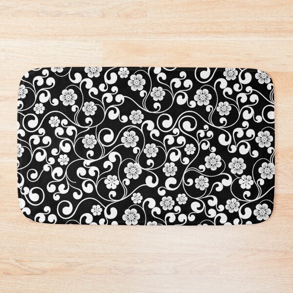 Item preview, Black and White Floral Pattern designed and sold by Your Paradigm Design.
