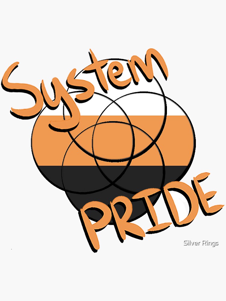 "System Pride "System Pride" Plural Emblem" Sticker by SilverWings