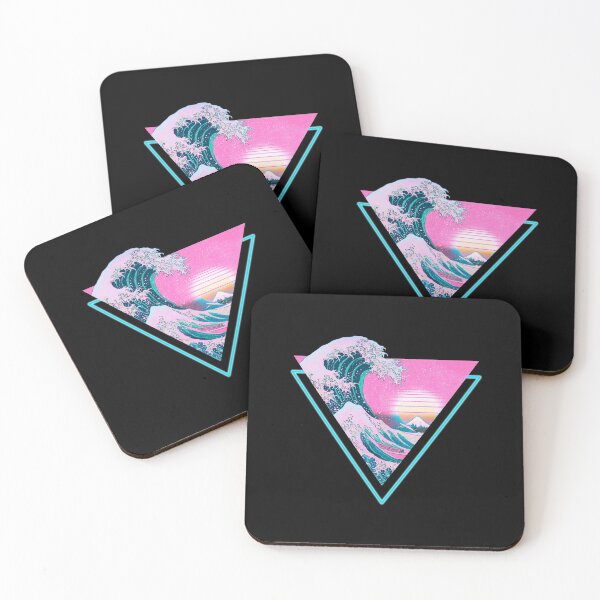 Item preview, Vaporwave Aesthetic Great Wave Retro Triangle designed and sold by CoitoCG.