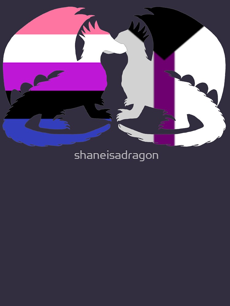 Genderfluid Demisexual Pride Dragons T Shirt By Shaneisadragon