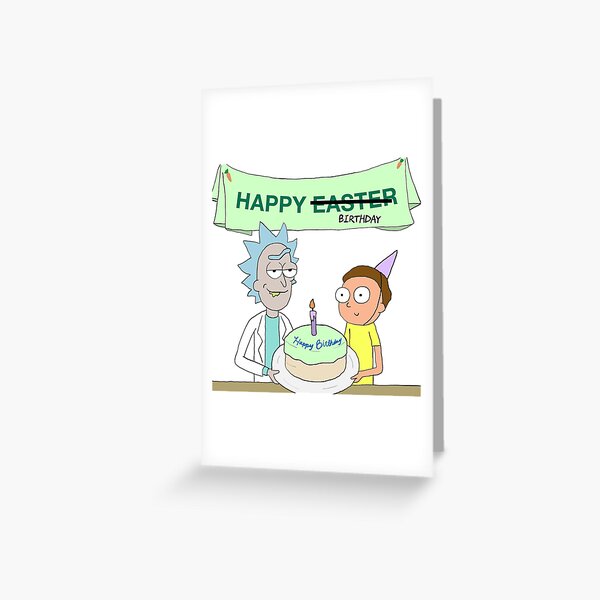 Rick and Morty Birthday Greeting Card