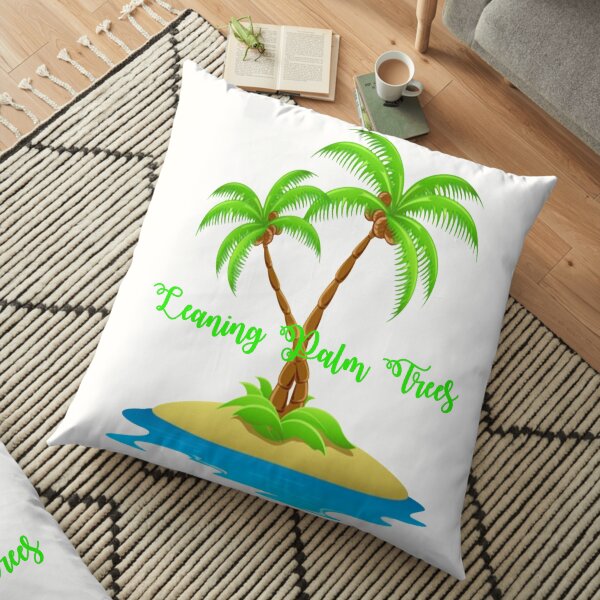 Leaning Palm Trees Floor Pillow