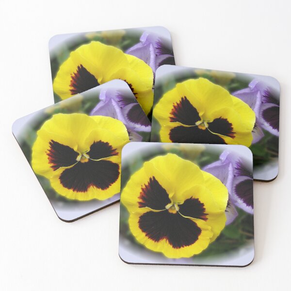Item preview, Yellow and Purple Pansies Vignette designed and sold by BlueMoonRose.