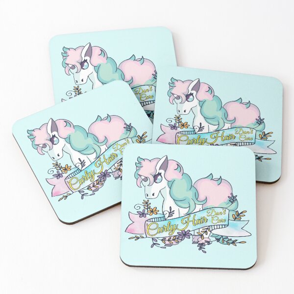 Item preview, Curly Hair Don't Care - Cute Unicorn designed and sold by Sirieht.