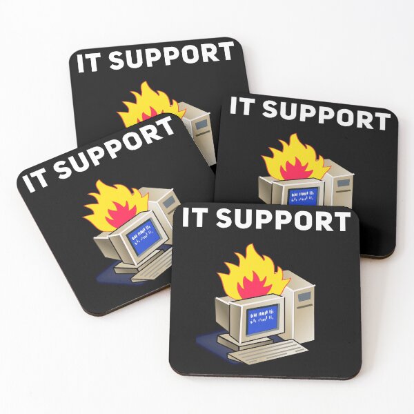Item preview, IT Support Funny Tech Support Computer Fire BDOS designed and sold by Joepseudo.