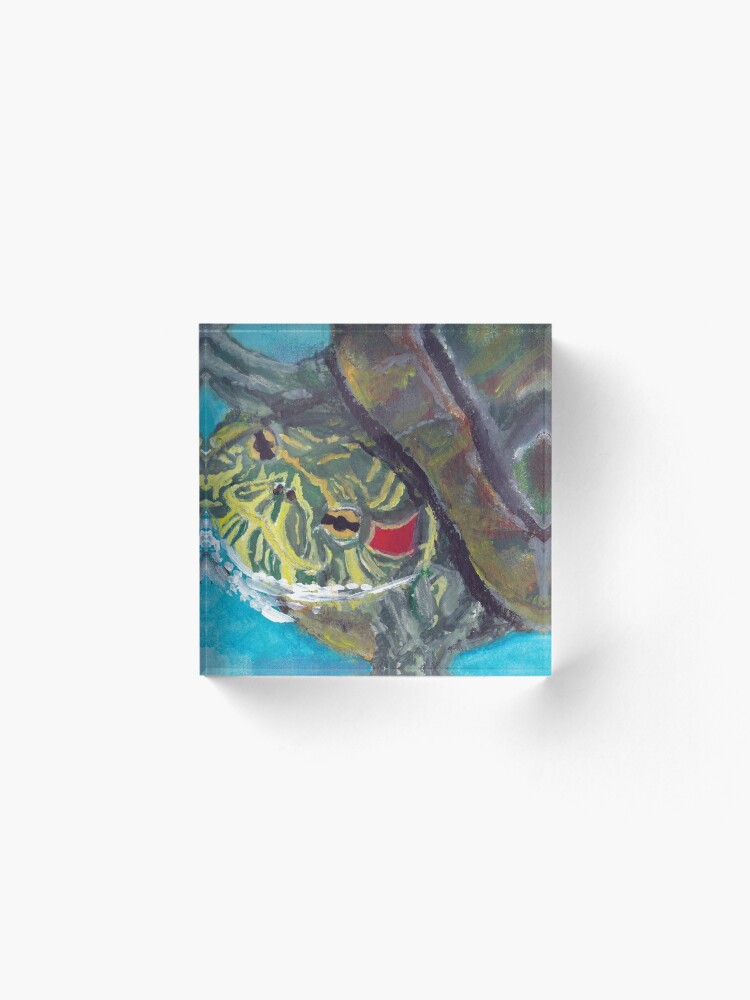 Alternate view of Red Eared Slider Acrylic Block