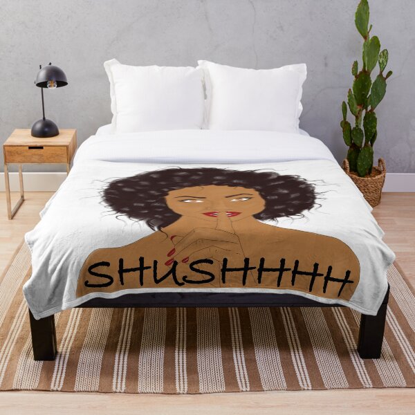 Item preview, Black comic girl shushing  designed and sold by Frederic Charpentier.