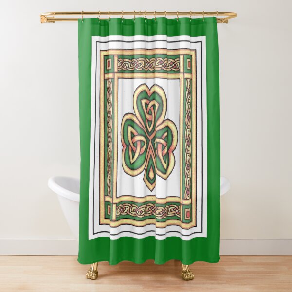 CELTIC SHAMROCK Shower Curtain