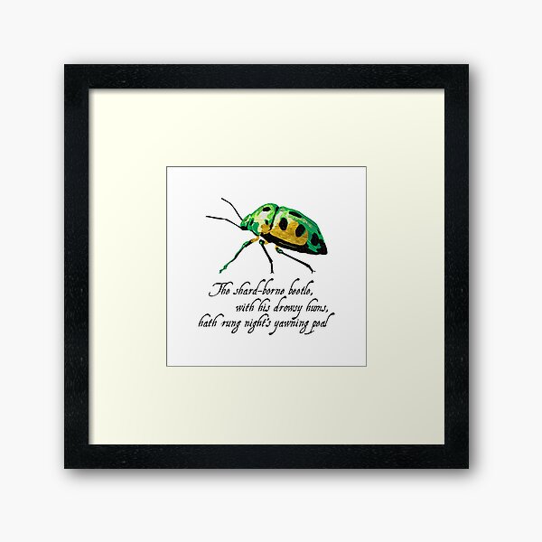Beetle - Shakespeare Quote - Laudea Martin Framed Art Print