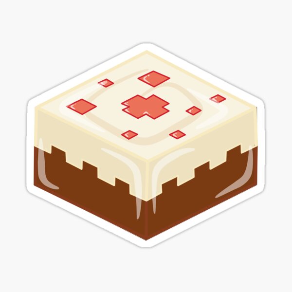 Minecraft Cake Stickers Redbubble - minecraft and roblox themed cake for color drama cakes