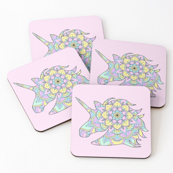 Item preview, Pastel Colored Unicorn Mandala Print designed and sold by Courtnemh.