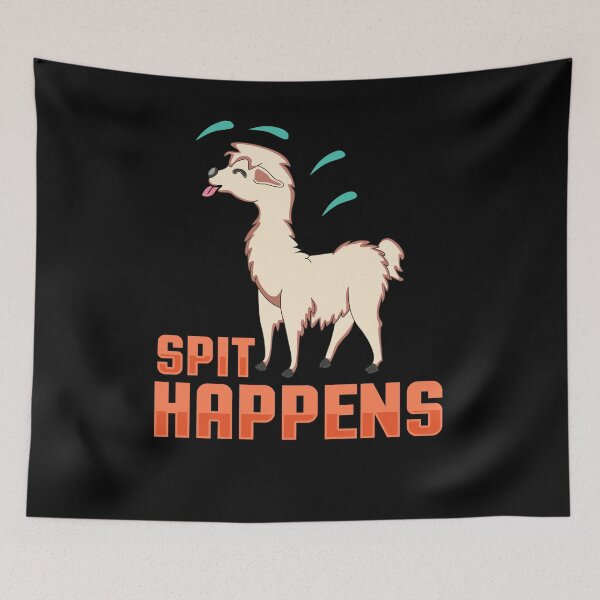 Item preview, Spit Happens Alpaca Lama spit animal fun gift designed and sold by redshirtz.