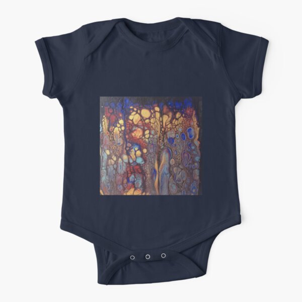 Cellular Explosion Short Sleeve Baby One-Piece