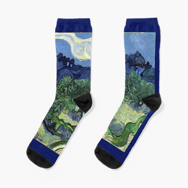 Vincent Van Gogh - Olive Trees in a Mountainous Landscape Socks