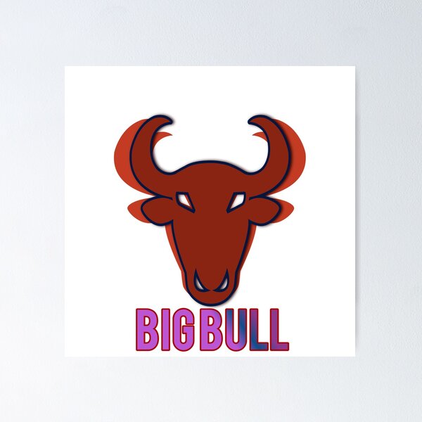 Premium Vector | Big bull mascot in flat style digital vector icon concepts  for any project