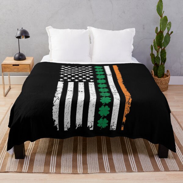 Item preview, St. Patrick's Day Shamrock Irish American Flag designed and sold by goodspy.