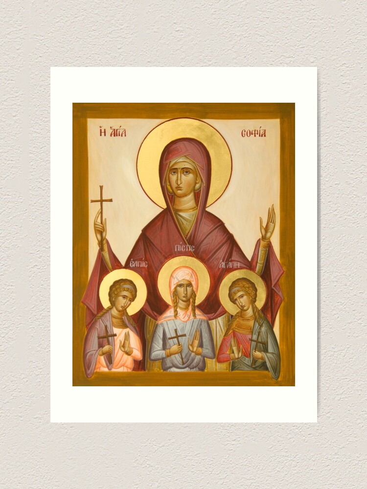 Alternate view of Sts Sophia, Faith, Hope and Love Art Print