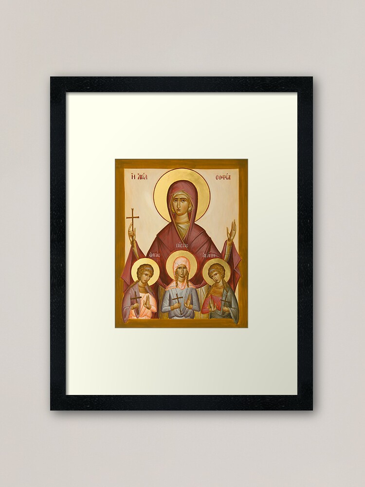 Alternate view of Sts Sophia, Faith, Hope and Love Framed Art Print