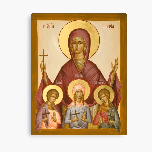 Sts Sophia, Faith, Hope and Love Canvas Print