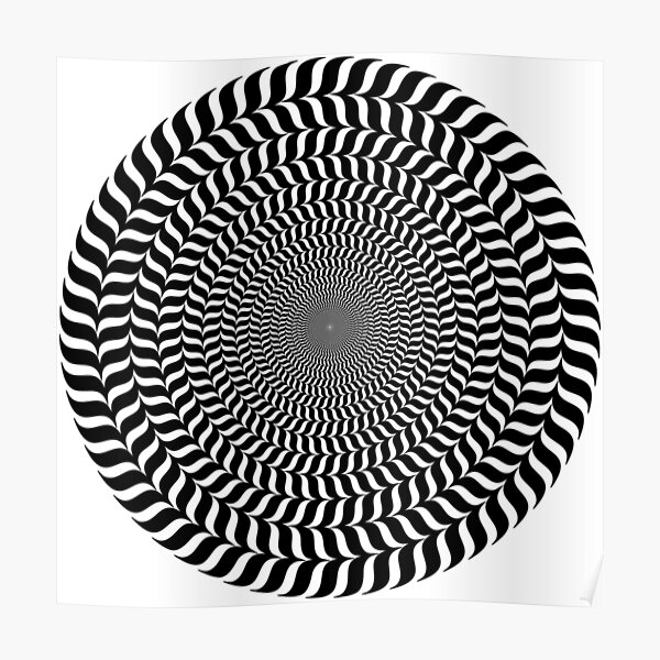 Psychedelic Hypnotic Visual Illusion Poster