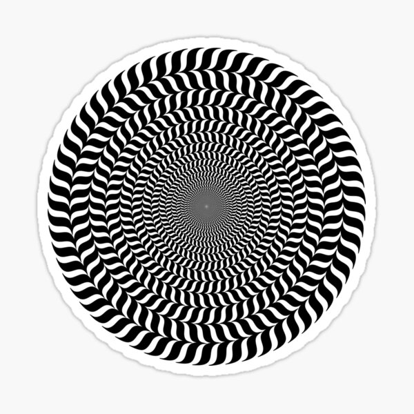 Psychedelic Hypnotic Visual Illusion #PsychedelicIllusion #HypnoticIllusion #VisualIllusion #Illusion Sticker