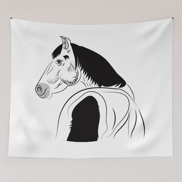 Item preview, horse t-shirt | horse looking back t-shirt | horse black and white t-shirt design  designed and sold by KARTICK DUTTA.