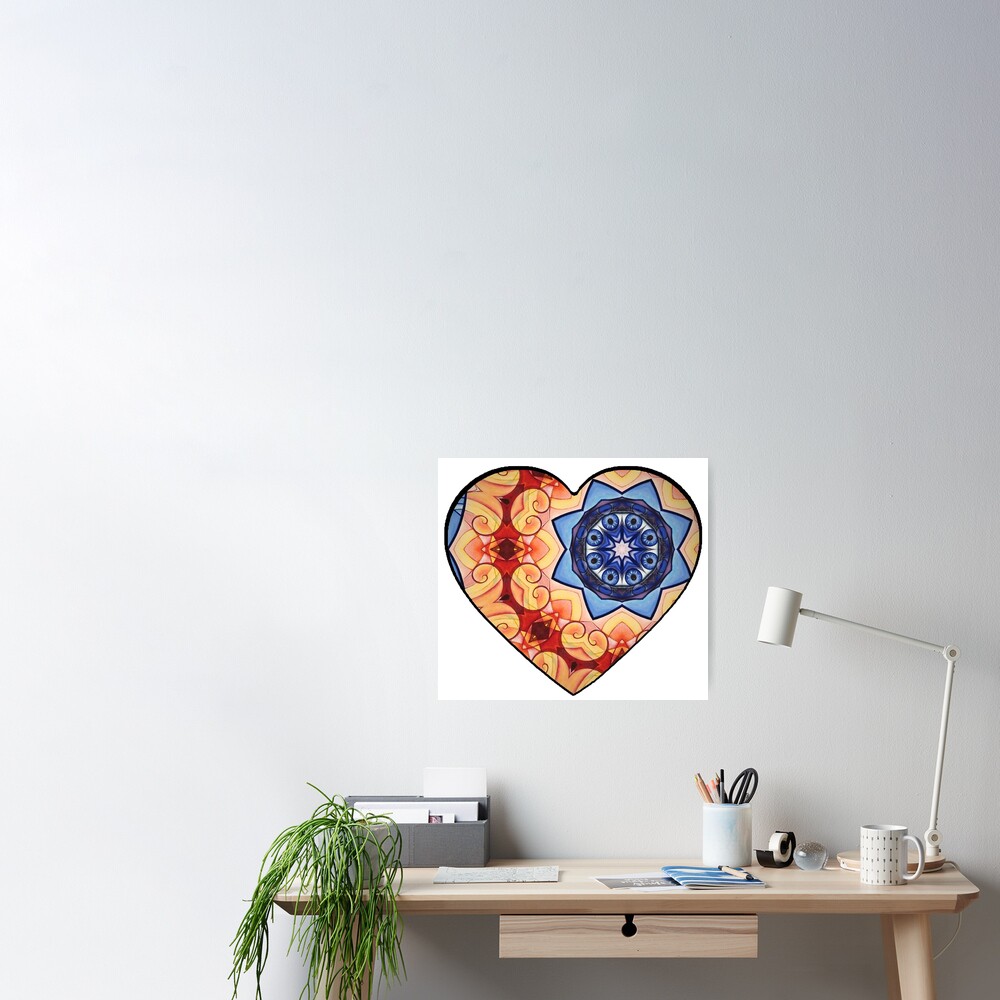 Eye Star Mandala Heart  Poster for Sale by Michell Rosenthal