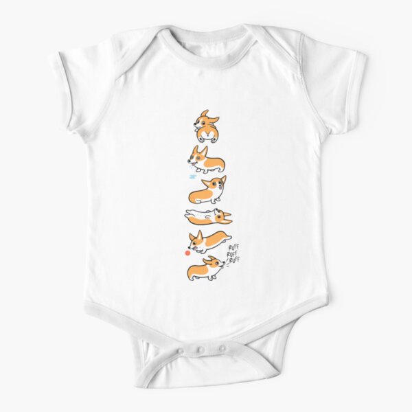 Cutie Corgis Short Sleeve Baby One-Piece