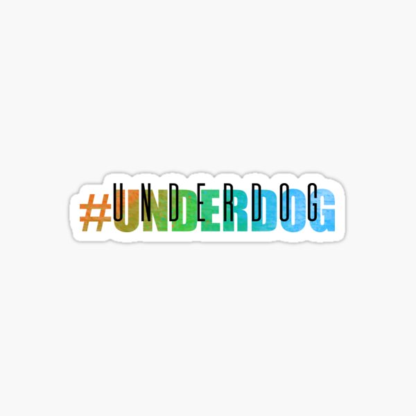 Item preview, Underdog Hashtag Colorful Lettering Motivation designed and sold by Pixelandpaper.