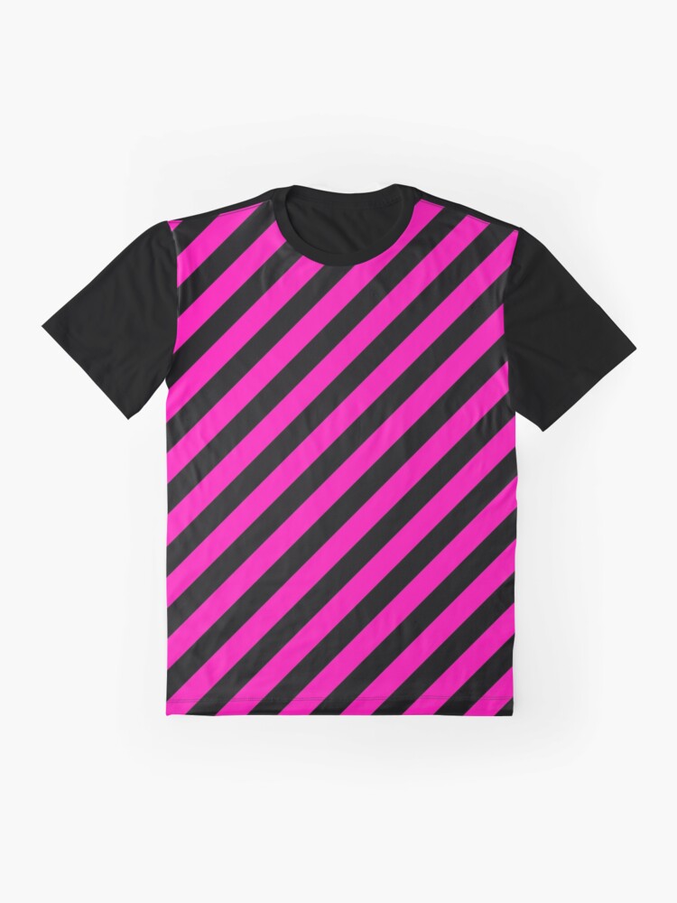 hot pink and black graphic tee