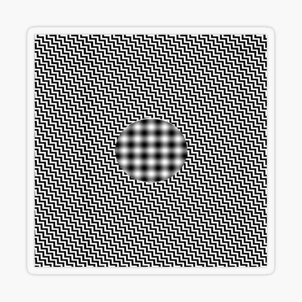 Psychedelic Hypnotic Visual Illusion Transparent Sticker