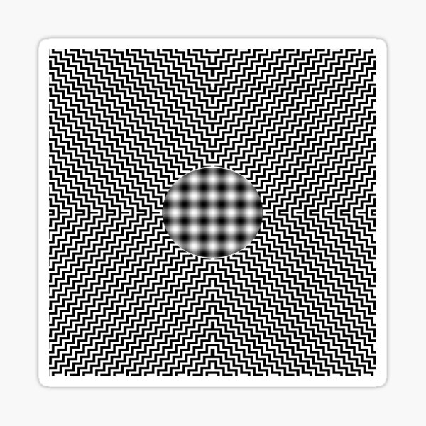 Psychedelic Hypnotic Visual Illusion Glossy Sticker