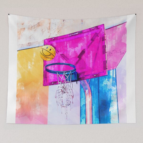 Item preview, Smiley Basketball Going In Hoop Paris France designed and sold by ColortrixArt.