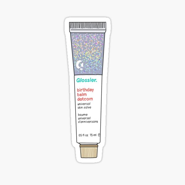 Birthday cake balm dotcom glossier Sticker