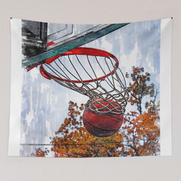 Item preview, Basketball In Hoop Marker Sketch designed and sold by ColortrixArt.