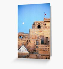 Full Moon Over Jaisalmer Greeting Card