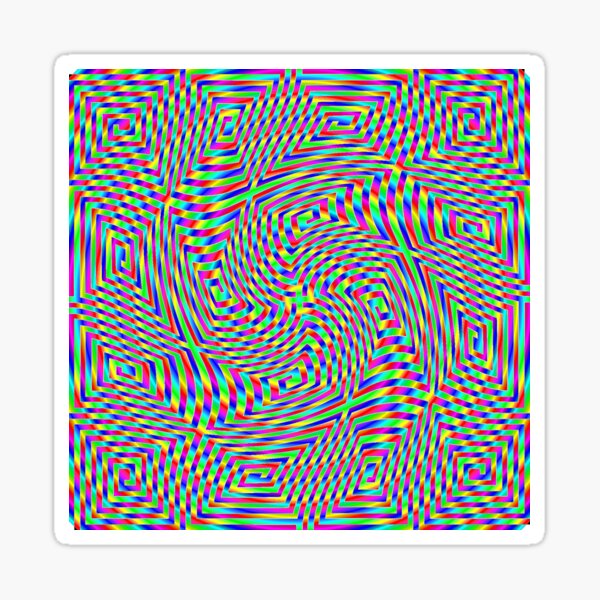 Psychedelic Hypnotic Visual Illusion Sticker