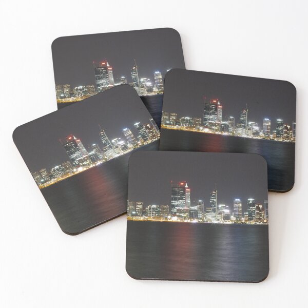 Item preview, Perth city at night, from South Perth, Western Australia. designed and sold by BigAndRed.