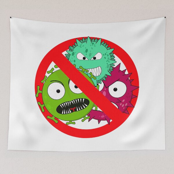Item preview, Virus free zone sign designed and sold by NerdySherds.