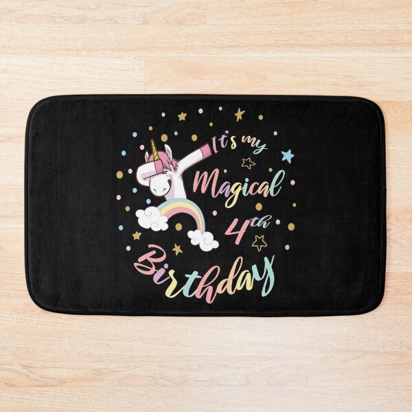Item preview, It's My Magical 4th Birthday - Dabbing Unicorn Girl B-day graphic designed and sold by Grabitees.