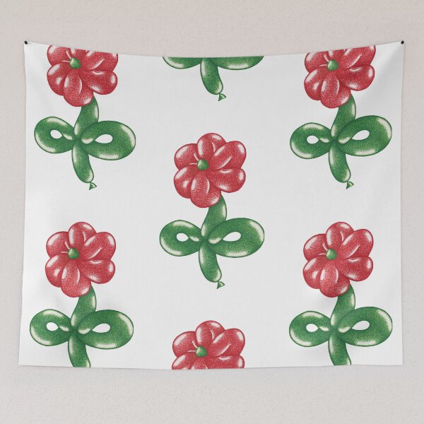 Item preview, Balloon flower pointillism painting pop art, balloon twisting expert gift idea designed and sold by MitoP.