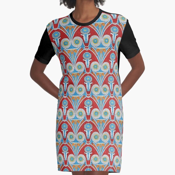 Ancient Egyptian Woven Pattern APIS BULL Graphic T-Shirt Dress