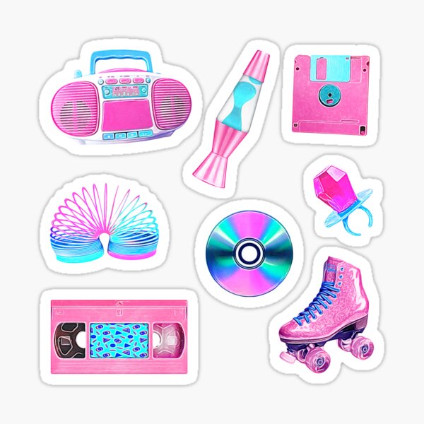 90's Kid Retro Nostalgia Collection Set ~ Sticker Sheet Bundle Pack |  Sticker