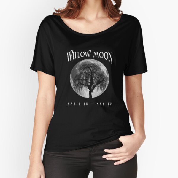 Wiccan Witch Pagan - Willow Moon Celtic Tree Months Occult Gifts Relaxed Fit T-Shirt