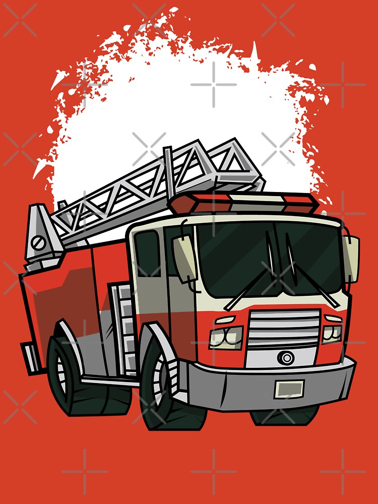 Womens Firetruck Cute Future Firefighter V-Neck T-Shirt