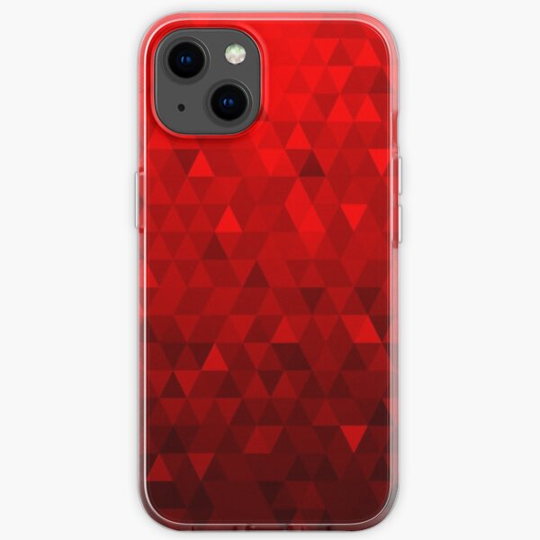 Red Background Triangles iPhone Soft Case