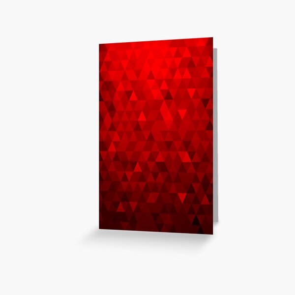 Red Background Triangles Greeting Card