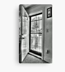 The open Door-B&W version Canvas Print